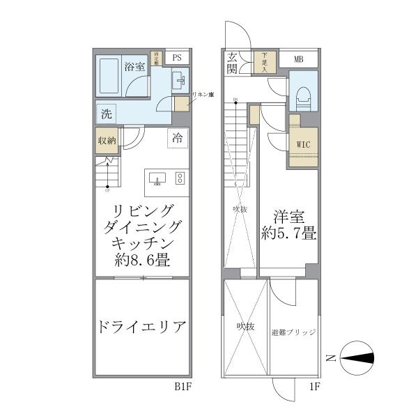 La Perla JiyugaokaIIの間取図