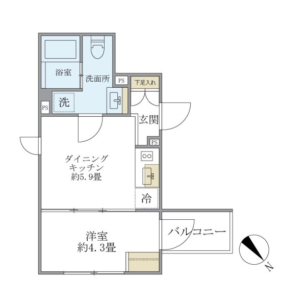 EXAM AKASAKAの間取図