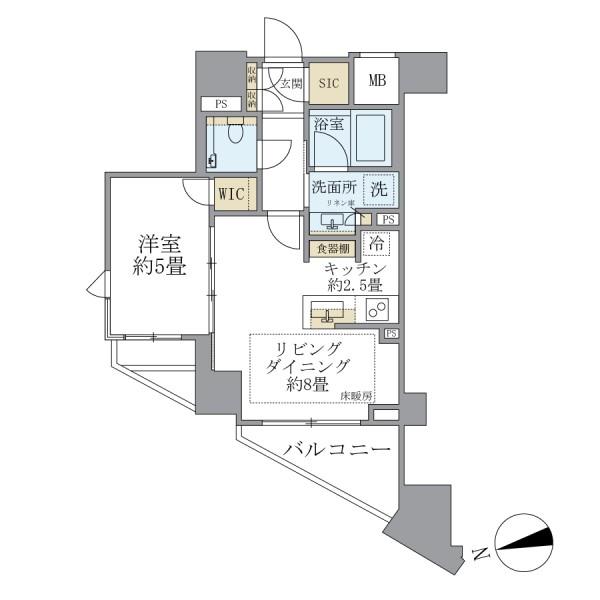 ザ・パークハウス渋谷笹塚の間取図