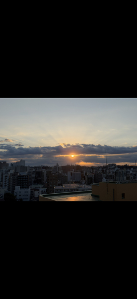 【眺望（夜）】東向き・高台のお部屋のため、初日の出も綺麗に望みます