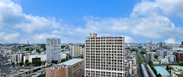眺望※パノラマ撮影のため、実際の見え方と異なる場合があります。
