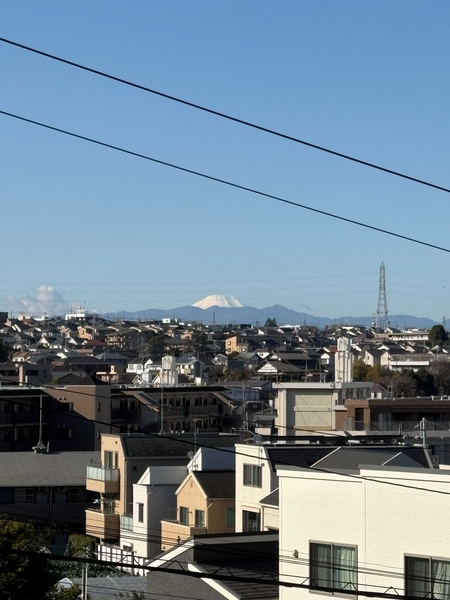晴れた日には、富士山が見える眺望。※天候による