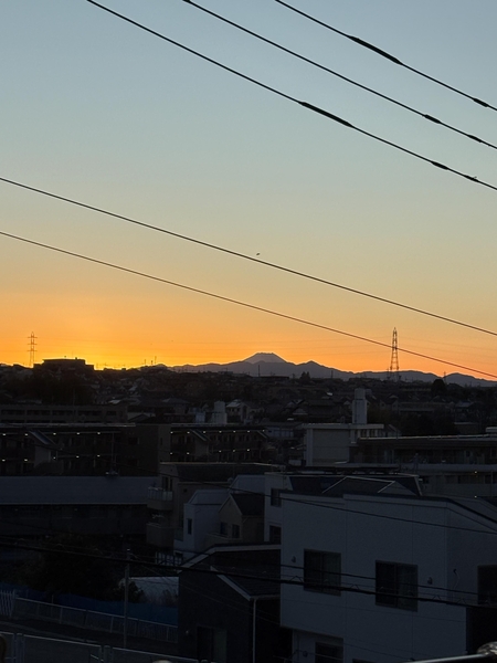 夕日と富士山を望む、贅沢な眺望。※天候による
