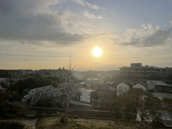 スカイテラスから望む夕陽