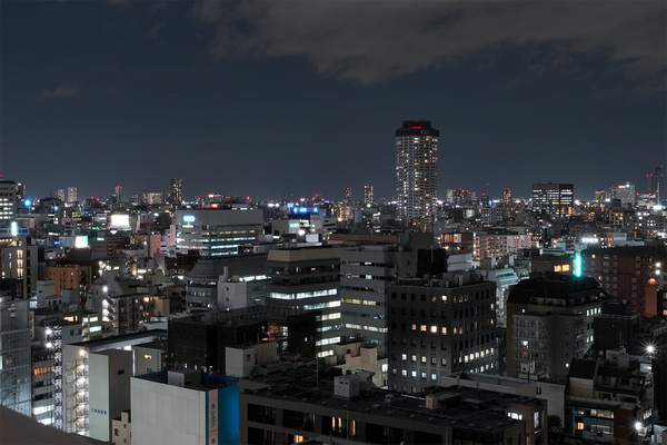 北向きの眺望（夜）