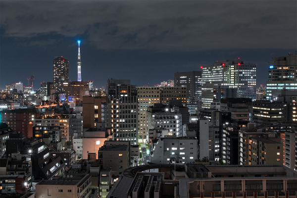北東向きの眺望（夜）
