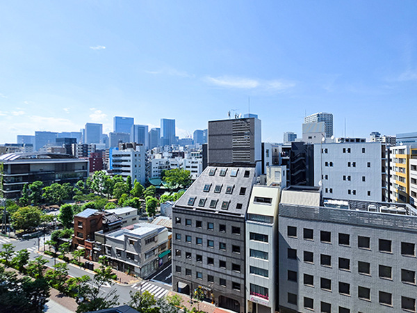 北向きバルコニーからの眺望