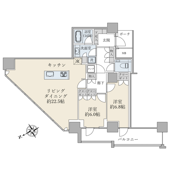 ２ＬＤＫ　８２．７１平米