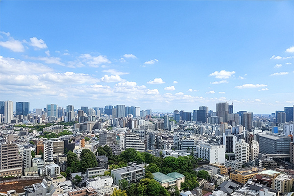 【バルコニーからの眺望】地上３８階建てのタワーレジデンスだからこそ実現した開放感。