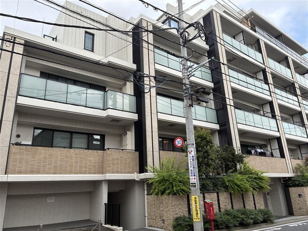 洗練されたファサードが街並みに映える低層レジデンス