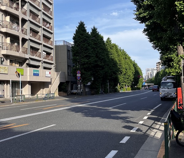 マンション前道路