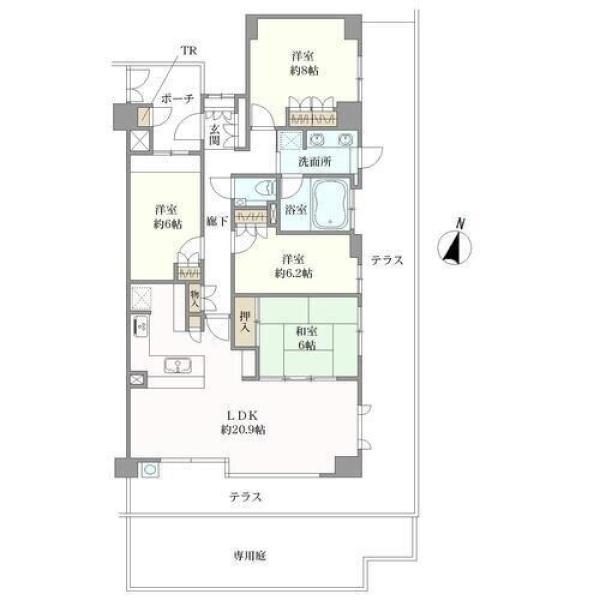 Ｂｒｉｌｌｉａ瑞穂岳見町の間取図／1F／5,180万円／4LDK／107.61 m²